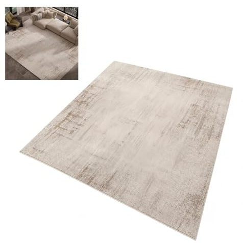 DUY Alfombra grande y moderna, inspirada en piedra caliza de mármol, impermeable, resistente a las manchas, antideslizante, alfombra suave de pelo bajo para sala de estar, dormitorio, oficina (A,140 x