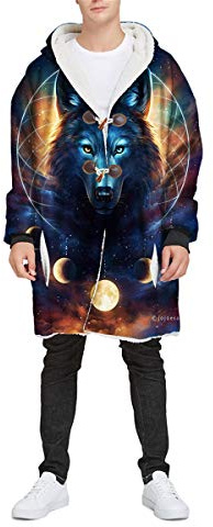 FANSU Sweat à Capuche Couverture, Oversize Microfibre Couverture Polaire avec Manches Poche Chaud Doux Wearable Robe Hoodie Paresseux Adultes Homme Hiver Noël Cadeaux