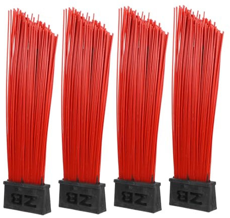 JEWEDECO 4pcs Push Broom Head for Sweeper Broom Replacement Accessory Easy-replace for Street Cleaning