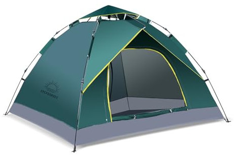EPCPSHADES Camping 2 Mann Zelt wasserdicht Pop Up wurfzelt 2 Personen Trekking & Festival Igluzelt Sekundenzelt Wasserdicht 230x170x135cm Ideal auch als Strand Wind & Sonnenschutz, Dunkelgrün