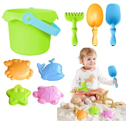 Set Giocattoli Spiaggia | Set Giocattoli Spiaggia Per Bambini - Kit Portatile Costruzioni Castello Sabbiera Per Asili Nidi Scuole