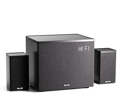 IBALL·BOX 2.1 Computer Speakers with Subwoofer, PC Speakers for Desktop with Deep Bass, Bluetooth USB Optical Gaming Sound System for Monitor and Laptop