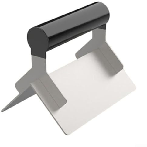 Cazzuola angolare in acciaio inossidabile per finitura in calcestruzzo e cartongesso, esterno ed interno, spessore 1,3 mm, manico ergonomico, design senza rivetti (angolo esterno)