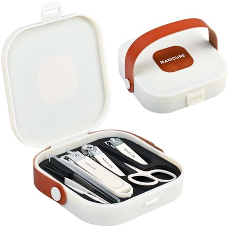 Set de Cuidado de Uñas, 8 Piezas con Herramientas para El Cuidado, Estuche Portátil, de Mano, Incluye Cortauñas y Herramientas para El Cuidado de Las Uñas,Ideal para Viajes y Uso Doméstico