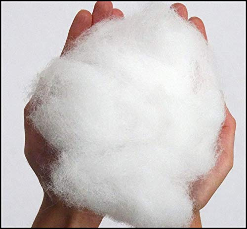 Comfortesy High Grade Soft Virgin Hollow Fibre Stuffing - Pillows, Cushion, Pads, Toys - Filling Teddy Bear, Pet Beds & Crafts Smooth & Pure White 100% Polyester Hollow Fiber (1 Kg)
