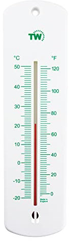 Large 240mm Outdoor Thermometer for Garden - Can be Used as a Greenhouse Thermometer or Home Office Room Indoor Wall Outside (Green)