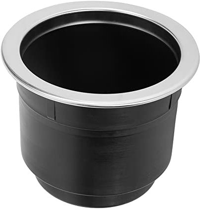 Porte gobelet en Acier Inoxydable,Porte gobelet encastré pour Bateaux,Yachts,Camping Cars et camions (Noir), Pièces de Rechange pour Bateaux, Yachts