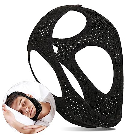 Schnarchstopper Anti Schnarchen Kinnriemen, Anti Snoring Chin Strap, Schnarchlösung, Hilft Gegen Schnarchen Schnarchgerät Zur Schnarchreduzierung, Einstellbare Atmungsaktive Kopfband Für Männer Frauen