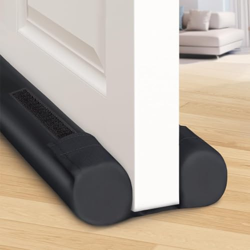 BlissTrends Door Draft Stopper Covers Gaps up to 2.36, Draft Stopper for Bottom of Door Soundproof, Windproof, Dustproof, Block Light, Insect Resistant, Under Door Draft Stopper 36 Inch (Black)