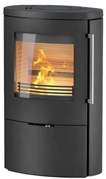 TermaTech Kaminofen TT80RL Low Holzofen niedrig 5,5 kW schwarz