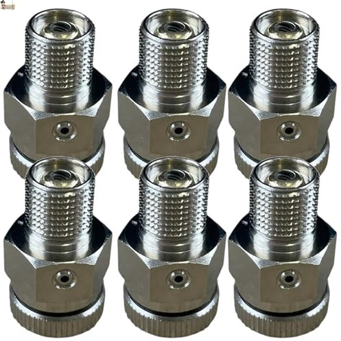 BricoLoco.com Purgador AUTOMÁTICO radiador calefacción. Pack 6 uds. Llave de purga para radiador con válvula de salida con tapón ciego sin tornillo, al ser automático. Rosca macho 1/8”. (6)
