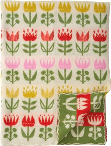 Klippan Tulpe Wolldecke 130x180 cm Biowolle Mehrfarbig