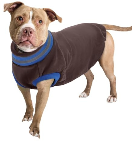 Cappotti e Giubbotti per Cani, Giacca Pile Invernale Cappotto Caldo Cane Taglia Grande Giubbotto con Strisce Riflettenti(Marrone, 3XL)