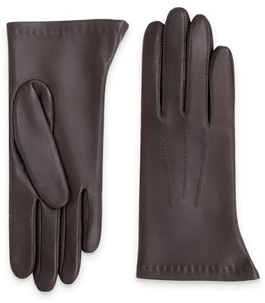 GLOVE STORY Gants Cuir d'Agneau pour Femme avec Doublure 100% Polyester Chaud - Matière Élégante, Douce et Confortable -Idéal en Hiver - Fabrication Artisanale