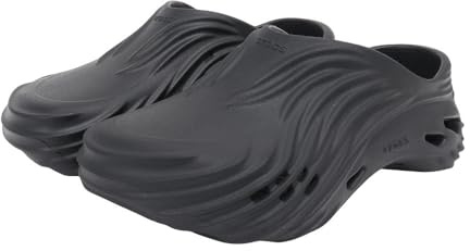 Crocs Unisex-Adult Echo Wave, Black/Black, 14 Women/12 Men