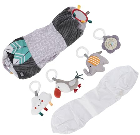Fdit Juguete Inflable Suave para Gatear para el Desarrollo de Habilidades Motoras, Rodillo para Levantar la Cabeza, Juguete Multifuncional de Educación Temprana, Colores Brillantes, Tela Respetuosa