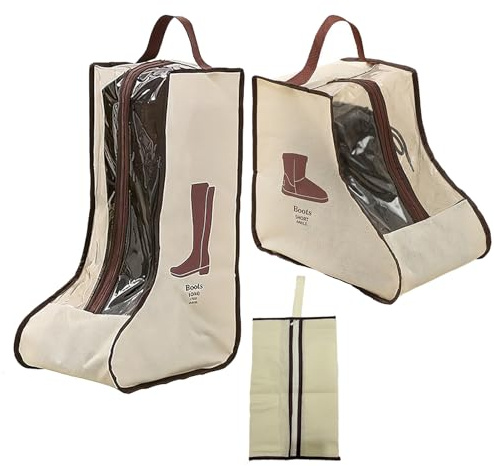3 Pezzi Porta Stivali,Portatili Bolsas para zapatos,Borsa per Scarpe con Cerniera con Manico,Organizer per Stivali,Porta Scarpe da Viaggio e Casa