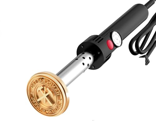 Electric Branding Iron, 300W Wood Burning Stamp, Adjustable Temperature 200–500°C, Ideal for Personalized Marking and Imprinting on Wood, Straight Style