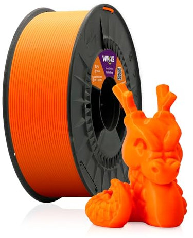 WINKLE PLA HD Fluoreszent Filament 1.75mm Elektrisch Orange, 1kg Spule, 3D Drucker Filament Kompatibel mit FDM Druckern, 3D-Druckmaterialien, Maßgenauigkeit +/- 0.05mm, Leicht zu Bedrucken