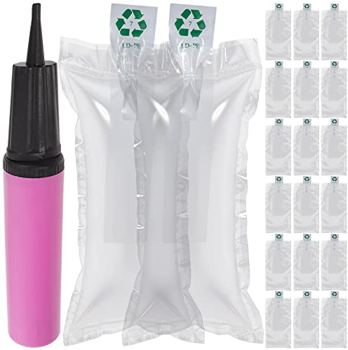 Cabilock 50 sacchetti per cuscino d'aria con pompa libera (colore casuale) cuscini gonfiabili aria sacchetti per bolle d'aria antiurto cuscino d'aria pellicola blocco involucro borsa per spedizione
