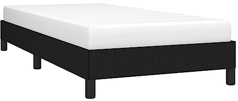 vidaXL Cadre de lit Tissu Noir 80 x 200 cm