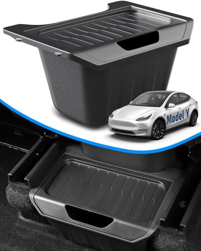 Tadpole Jump bakre mittkonsol organisering papperskorg för 2020–2024 Tesla modell Y-tillbehör, papperskorg med bifogat lock, fast utan tejp