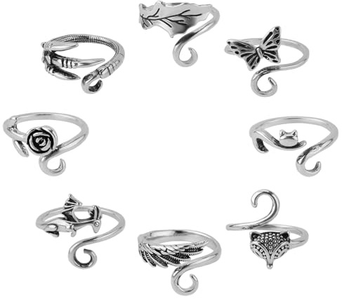 8uds Anillo de Ganchillo, Anillo de Tensión de Hilo de Ganchillo Ajustable para Tejer a Ganchillo Accesorios de Tejer Anillos de Ganchillo para Tensión