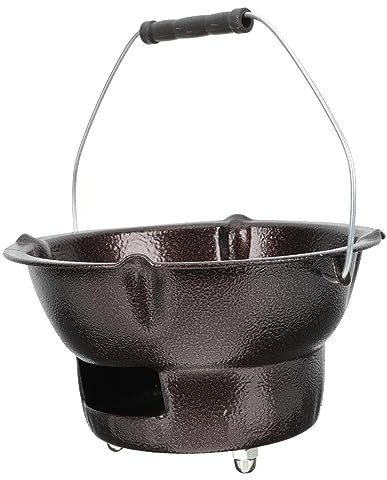 Yardwe Estufa De Barbacoa De Hierro Fundido para Horno Compacto y Resistente para Camping y Picnic Al Aire Calefactor Multifunción para Cocinar y Asar