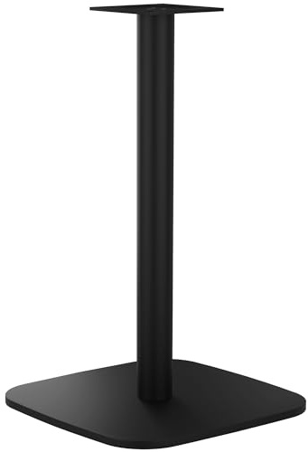 CLP Tischgestell Metall schwarz, Tischbeine Marudi aus Stahl pulverbeschichtet Outdoor, Robustes Tischuntergestell für drinnen und draußen, Farbe:schwarz, Form:eckig