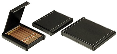 HUMIDOR UMIDIFICATORE DA VIAGGIO IN SIMILPELLE E CEDRO CON CALAMITA PICCOLO LUBINSKI