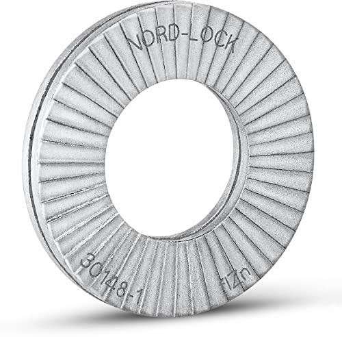 Wedge locking washer Carbon Stl Zinc flake coated thr. hard. M3.5 (#6) Lrg OD 20 glued pairs/pack