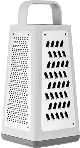 ZWILLING Z-Cut Tower Multifunctional Box Grater, Faster Grating Technology, Cheese Grater, Zester, Garlic grater, Slicer, Rasp Grater and more, Gray