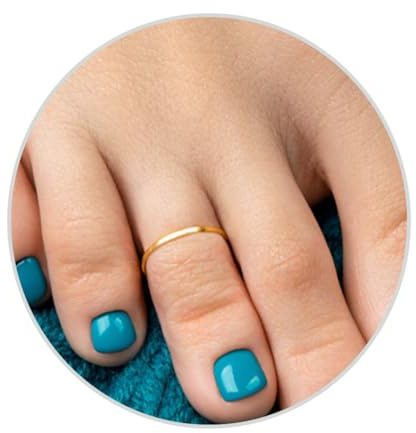 14k Gold Toe Ring - 14K Toe Ring, Gold Filled Toe Ring For Women, Hypoallergenic 14K Gold Filled Toe Rings (gold rounded)