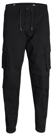Jack & Jones Jpstkane Jjnoah Cuffed Jogger ANA Noos Pantaloni da Jogging, Nero, M Uomo