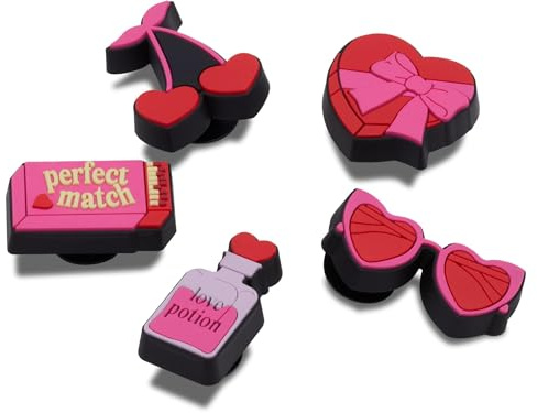 Crocs - Jibbitz Shoe Charm 5-pack | Personalize With Jibbitz for, Amuleto de zapatos Unisexo, Lovers,