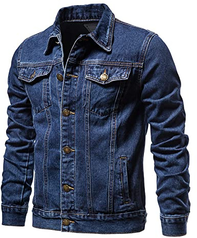 Veste De Travail pour Hommes Pardessus Homme Blouson Homme Casual Léger Veste Mi Saison Veste en Jean Décontractée Manteau Coupe-Vent Et Respirant Printemps Été Manteau d'automne pour Hommes