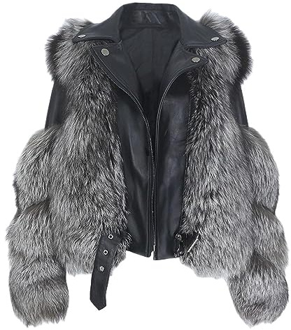 OFTBUY Abrigo de piel auténtica, chaleco, chaqueta de invierno para mujer, piel de zorro Natural, prendas de vestir exteriores de cuero genuino, ropa de calle desmontable, locomotora