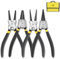4tlg Sprengringzangen Set B BOSI TOOLS 7 Zoll Innen und Außen Sicherungsringzangen mit Aufbewahrungskoffer, 5/64 Spitze, gerade, gebogen, Seegeringzangen für Ringentferner-Sicherung