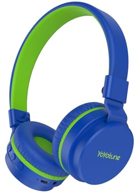 Kids Bluetooth Headphones,Lightweight Kids Headphones Wireless,85/94dB Safe Volume,40H Playtime,Fast Charging,Bluetooth 5.3,Over Ear,Toddler Headphone Built-in Mic for School/Tablet/Travel (Blue)