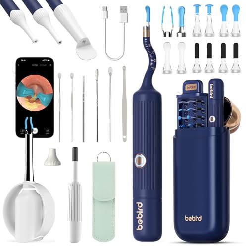 Bebird Earsight Plus Ear Wax Removal Tool,Ear Cleaner with Camera and Light, 1920P HD Visual Ear Camera Otoscope for Adults & Kids, Compatible with iPhone Android iPad,2-Y Warranty (Dark Blue)