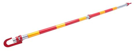 Barra de remolque de hasta 8 T, enganche de remolque de seguridad para coche, longitud de remolque de 187 cm, barra de remolque de acero con color de advertencia, bandera y bolsa