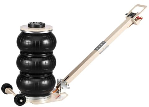 VEVOR Cric Pneumatico a Cuscino d'Aria per Auto Capacità Carico da 3 Tonnellate Maniglia Regolabile, Martinetto Pneumatico Altezza di Sollevamento 140–450 mm per Riparazione Auto