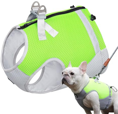 Maodom Arnés de refrigeración para Perro, Chaleco de Tela refrescante de 3 Capas para Perros, Tiras Reflectantes, arnés cómodo para Seguridad, Chalecos para Cachorros con Hebilla Ajustable para