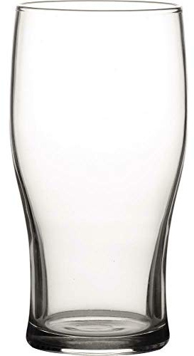 We Can Source It Ltd - Utopia CE Marked to Brim Tulip Plain Beer Pint Glass - Reusable 20oz (56cl) Beer Glass for Home and Outdoors - Clear Glasses (24)
