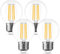 Bombilla de filamento LED, E27 G25 Vintage Forma de bombilla clásica, equivalente de 40 W, bombillas de bajo consumo de 4W, 470 lm, lámpara antigua retro, 2700K, no regulable, paquete de 4