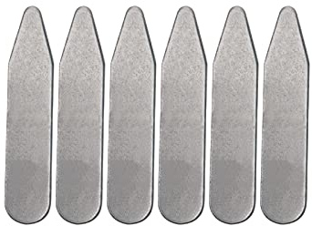 LOVIVER Set di 6 Collari Squisiti a Prova di Rughe per Camicie Da Uomo Uniformi per Feste Quotidiane, 50 mm x 10 mm x 0,8 mm