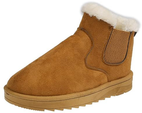 Winterschuhe Damen Schnee Kurzschaft Warm Gefüttert Winter Bequem Flache Schuhe Rutschfeste Outdoor Niedriger Gr.36-41EU