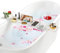 Bandeja Bañera Plastico, Bandeja de Baño Extensible, Estante para Bañera Transparente 80-120cm, Accesorios Baño para Copas de Vino, Libros, Tabletas, iPad y Teléfono, Regalo Distintivo