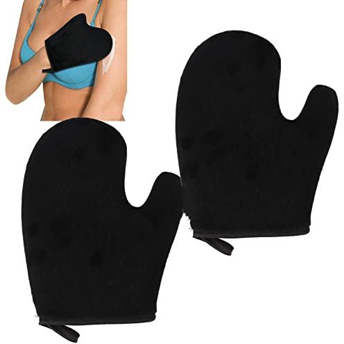 Aoaoy Guantes autobronceadores aplicadores suaves y flocados para crema bronceadora