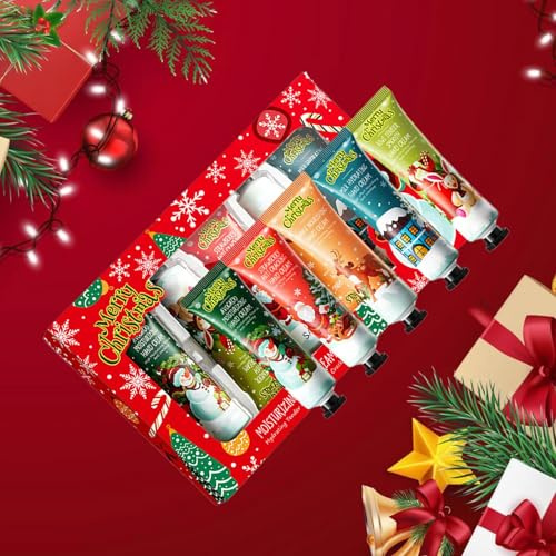Handkräm, 5 Stycken Mini Handkräm-Set, Växt Doftande Handkräm, Handkräm För Torra Spruckna Händer, Julklappar Födelsedagspresent, Fuktkräm Presentset För Kvinnor Män